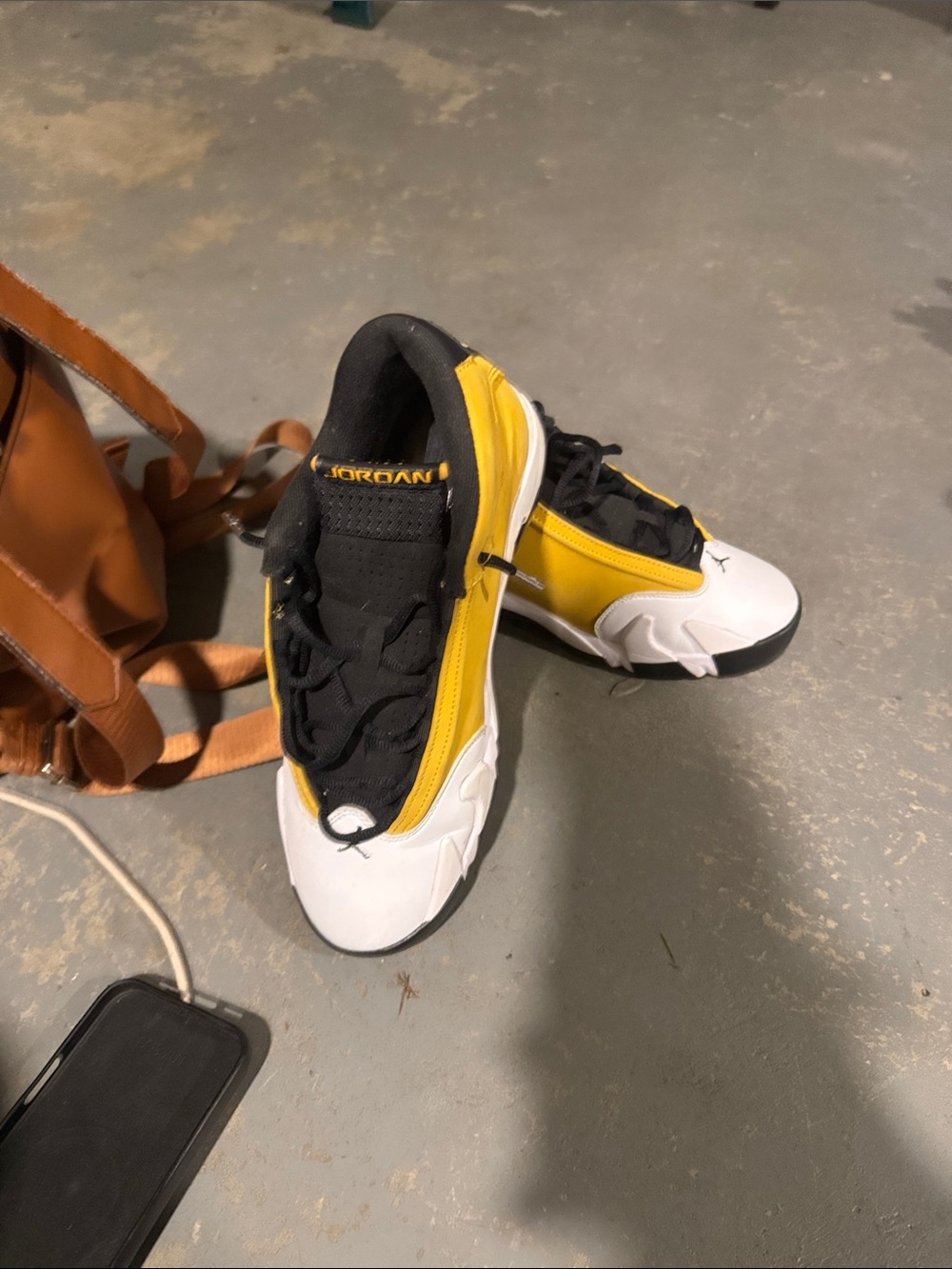 Jordan Kids Sneakers in Black, Yellow & White